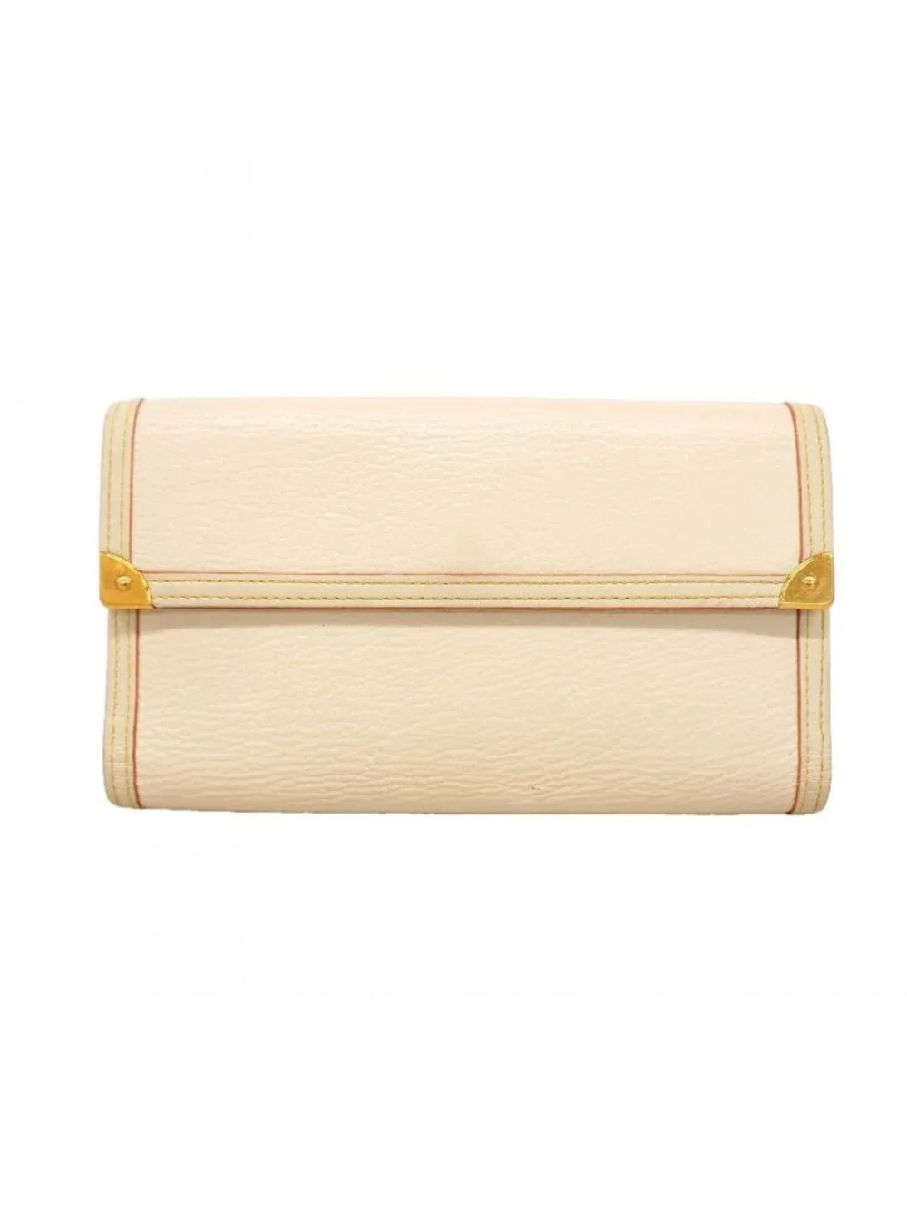 Louis Vuitton Trifold Wallet Suhali Porte Tresor International Blanc